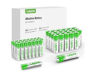 Lepro Batterie Alcaline AA & AAA- 24 pcs AA + 24 pcs AAA -1,5V LR06 LR03 | Alta Performance e Lunga Durata, Adatte per Telecomandi, Radio, Mouse, Sveglie e Orologi