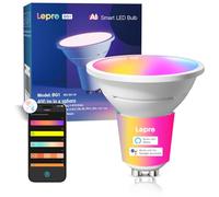 Lepro BG1 AI Lampadina Smart GU10, Lampadine Intelligenti Wi-Fi & Bluetooth, RGBCCT Multicolore, Progettista Illuminazione AI Personalizzato, Funziona con Alexa/Google Assistant, Sync Musicale, 1pcs