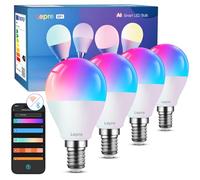 Lepro BP1 AI Smart Lampadina LED E14,Dimmerabile Lampadine G45 470LM, 4Pcs