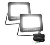 Lepro Faretto LED da Esterno 20W, IP65 1700LM 5000K Super Luminosa, 2Pcs
