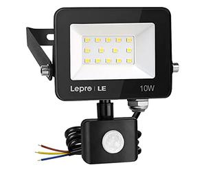 Lepro Faretto LED da Esterno con PIR Sensore di Movimento, 10W 850LM 5000K | Proiettore Faretto da Esterno Impermeabile IP65 per Giardino, Corridoio, Illuminazione Interna ed Esterna