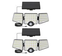 Lepro Lampada Solare da Esterno con Sensore di Movimento 72 LED 1200LM, 2Pcs