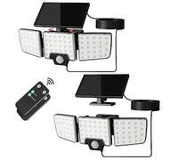 Lepro Lampada Solare da Esterno con Sensore di Movimento 74 LED 1200LM 2Pcs