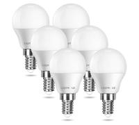 Lepro Lampadina LED E14 G45 470LM, 4.2W ≈ 40W, 2700K, Angolo 180°, 6 Pcs | Non Dimmable, CRI>80, LED Lampadina Super Luminosa, Nessuno Sfarfallio, Risparmio Energetico Superiore al 89%