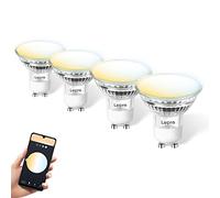 Lepro Lampadina LED GU10 WiFi Intelligente, Smart Lampadine Compatibile con Alexa e Google Home, 4.5W Equivalenti a 50W, Luce Dimmerabile 2700K-6500K, Controllo a Distanza da App (Pacco da 4 Pezzi)