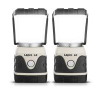 Lepro Lanterna da Campeggio LED Batteria IPX4 4 Modalità 2 Pezzi | Confezione doppia con luce regolabile,per blackout, campeggio, tenda e uso familiare
