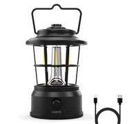 Lepro Lanterna da Campeggio Vintage LED Ricaricabile IPX4 | Luce retrò con dimmerazione continua,per picnic, decorazione, pesca ed escursioni