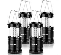 Lepro Lanterna LED da Campeggio a Manovella con 30 LED, Luce Pieghevole Impermeabile, Lampada da Tenda Portatile per Esterni, 360° Bianco Diurno, Alimentazione a Batteria (Non Inclusa)- 4 Pezzi