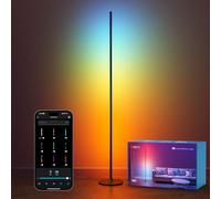 Lepro OE1 AI Piantana Lampada da Terra,Smart Lampade da Terra RGBIC Funziona con Alexa,Design Minimalista per Soggiorno,Camera da Letto,Natale Decorazioni,Progettista Illuminazione AI Personalizzato