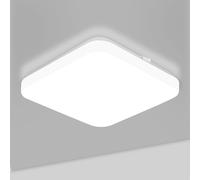 Lepro Plafoniera LED, 22W Lampada da Soffitto Equivalente a 100W, Lampada da Bagno IP44 5000K Bianco Diurno, Plafoniera per Cucina, Corridoio, Ufficio, Balcone, Camera da Letto, 23x23cm