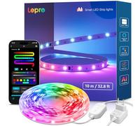 Lepro S1 AI Striscia LED 10M,Smart Striscia LED Interno Funziona con Alexa/Google Assistant,Wi-Fi e Bluetooth Strisce LED,MagicColor Luci LED Camera da Letto,Sincronizzazione Musicale per Gaming TV
