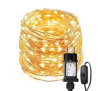 Lepro Stringa Luci LED 10m Filo di Rame | Luci Natale Esterno | 100 LED Impermeabile IP65 | Bianco Caldo 3000K per Esterno/Interno | Decorazioni Natalizie | Luci Albero di Natale