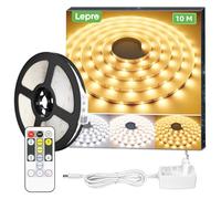 Lepro Striscia LED 10M 3000K-6000K/Bianco Caldo e Freddo Dimmerabile 24V | 600 LED SMD con luce calda e fredda regolabile, adesiva e per casa, feste e decorazioni