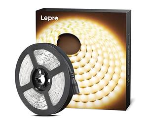 Lepro Striscia LED 5m 300 LED 2835, 16W 2300lm Luce Nastro Luminoso Bianco Caldo 3000K, Strisce LED 12V per Decorazione e Illuminazione Domestica, Magazzino, Negozio, ecc