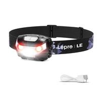 Lepro Torcia Frontale LED Ricaricabile 1300lux 5 Modalità di Luce Lampada