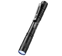 Lepro Torcia UV 365 nm lampada UV con clip, funzionamento a batteria, luce nera, versatile e portatile, per rilevare perdite, urina per animali domestici e rilevare denaro falso