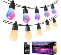 Lepro ZB1 AI Luci Natale Esterno Smart 30M,Luci Albero di Natale Funziona con Alexa/Google Home,Bianco Caldo e RGBIC,Impermeabile Decorazioni Natalizie,Progettista Illuminazione AI Personalizzato