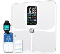 Lepulse Bilancia Impedenziometrica, Bilancia Intelligente Display Grande, Analisi Grasso Corporeo, Massa Muscolare, IMC, 22 Misurazioni, con App