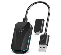 Lepwings Adattatore CarPlay Wireless per iPhone, Plug & Play, Chiavetta Car Play Wireless con USB-A/USB-C, Compatibile con iOS 10+ e Tutte le Auto con Apple CarPlay via Cavo