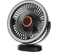 Lepwings Ventilatore da Scrivania con Luce Notturna LED, 4000mAh Personale Portatile Ricaricabile, 3 Velocità, Ventilatore Elettrico da Tavolo per Casa, Ufficio, Scuola e Uso all'Aperto