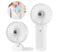 Lepwings Ventilatore Portatile, Mini Ventilatore USB Ricaricabile con 4 Velocità e 16h di Autonomia, Silenzioso e Pieghevole, Ventilatore da Collo per Casa, Ufficio, Viaggio, Estate - Bianco