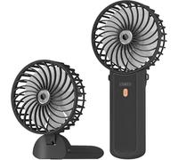 Lepwings Ventilatore Portatile, Mini Ventilatore USB Ricaricabile con 4 Velocità e 16h di Autonomia, Silenzioso e Pieghevole, Ventilatore da Collo per Casa, Ufficio, Viaggio, Estate - Nero