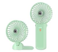 Lepwings Ventilatore Portatile, Mini Ventilatore USB Ricaricabile con 4 Velocità e 16h di Autonomia, Silenzioso e Pieghevole, Ventilatore da Collo per Casa, Ufficio, Viaggio, Estate - Verde Menta