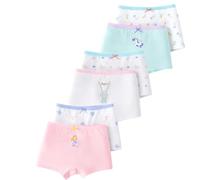 LeQeZe 6 Pezzi Mutandine Bambina Ragazza per Bambini Mutande di Cotone Ragazze 6-7 Anni (Mixed Color 12,Etichetta del Produttore 130)