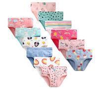 LeQeZe Bambine 12 Pezzi Mutandine di Cotone per Bimba Slip 7-8 Anni（Girls Briefs-03,Etichetta del Produttore 140）