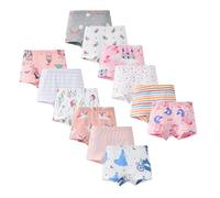 LeQeZe Boxer Bambina Mutande Mutandine Cotone 6-7 Anni Confezione da 12（Etichetta del Produttore 130）