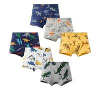 LeQeZe Boxer Bambini in Cotone 100% - Confezione da 6 Pezzi Intimo Traspirante 8-9 Anni Taglia Produttore 150