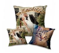 Le'qu bay Cuscino personalizzato con testo dell'immagine, copriletto stampato su due lati, in diverse dimensioni e colori. Personalizzare cuscino per animali domestici. (Colore dell'immagine)