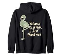L'equilibrio è Un Mito I Just Stand Here Flamingo Felpa con Cappuccio