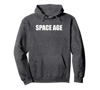 L'era Spaziale Felpa con Cappuccio, Unisex per Adulti, Grigio Scuro, M