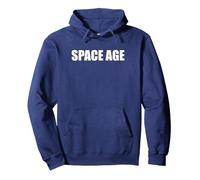 L'era Spaziale Felpa con Cappuccio, Unisex per Adulti, Navy, M