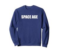 L'era Spaziale Felpa, Unisex per Adulti, Navy, XL