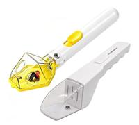 LERANXIN 2 Pezzi Cattura Insetti, Acchiappa Insetti Bianco e Bianco-Giallo | Trappola per Insetti Vivi, Cacciatore di Ragni con Cattura Facile di Farfalle, Coleotteri e Ragni, per Casa e Giardino