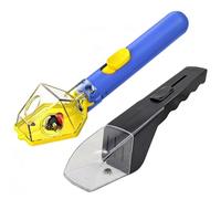 LERANXIN 2 Pezzi Cattura Insetti, Acchiappa Insetti Nero e Blu-Giallo | Trappola per Insetti Vivi, Cacciatore di Ragni con Cattura Facile di Farfalle, Coleotteri e Ragni, per Casa e Giardino