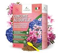 LERAVA® Concime ortensie [BIO] - 800g - Concime acidofile lenta cessione - Fertilizzante acidificante - Ideale per ortensie, camelie, ciclamini, azalee, bouganville - Made in Italy