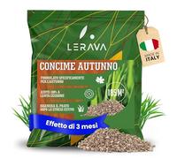 LERAVA® Concime Prato Autunno (185m²) - Concime Azotato per Prato a Lenta Cessione, ideale per nutrire e rinforzare il tappeto erboso in autunno, fine estate e fine inverno