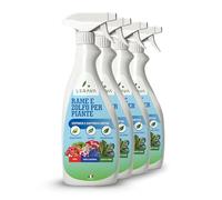 LERAVA Rame e Zolfo Spray (4x700ml) - Fungicida rameico naturale per piante contro Oidio, Peronospora e macchie brune -Concime con rame, ferro, Manganese e zinco - Ideale per orto, frutteto e giardino
