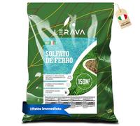 LERAVA® Solfato di Ferro (150m²) - Antimuschio per prato - Correttore pH e Anti-Ingiallimento - Antingiallente Fogliare - Correttore Clorosi Ferrica - Ferro per piante - concime granulare