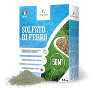 LERAVA® Solfato di Ferro (50m²) - Antimuschio per prato - Correttore pH e Anti-Ingiallimento - Antingiallente Fogliare - Correttore Clorosi Ferrica - Ferro per piante - concime granulare