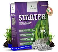 LERAVA® STARTER concime prato [PER SEMINA] - 150m² - Concime starter prato ricco di foforo - Per ottima Crescita e Resistenza dei semi prato - Attiva la germinazione - fertilizzante prato