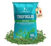 LERAVA Trifoglio Nano (100 m²) - Semi prato resistente al calpestio - copertura fitta e uniforme per zone in ombra e sole - migliora la fertilità del suolo - fioritura bianca - 400 g