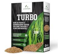 LERAVA TURBO Semi Loietto Perenne (30 m²) - Semi prato a Crescita Rapida - Fine Tessitura - Sementi per Prato Resistente e Denso - Erba da Giardino Verde Brillante - Ideale per Sole e Ombra