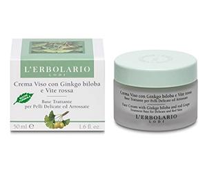 L'Erboario Crema viso con Gingko Biloba e vite rossa 50ml