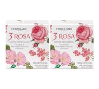 L'Erbolario 3 Rosa Sapone Profumato 2x100 g