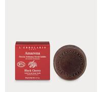 L'Erbolario Amarena Doccia Schiuma Scrub Solido 60 g - Sapone Solido e scrub esfoliante per il corpo con microgranuli di nocciolo di Amarena