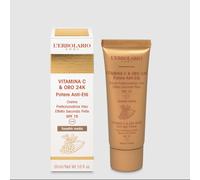 L'Erbolario Crema Perfezionatrice Viso tonalità scura Vitamina C & Oro 24K 50 ml